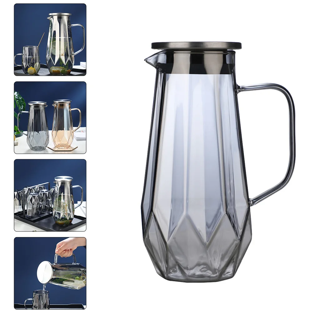 

Pitcherwater Jug Carafewith Teacold Bedside Lid Beverage Kettle Hot Iced Jar Spout Pitchers Fridge Lids Drink Coffee Ice