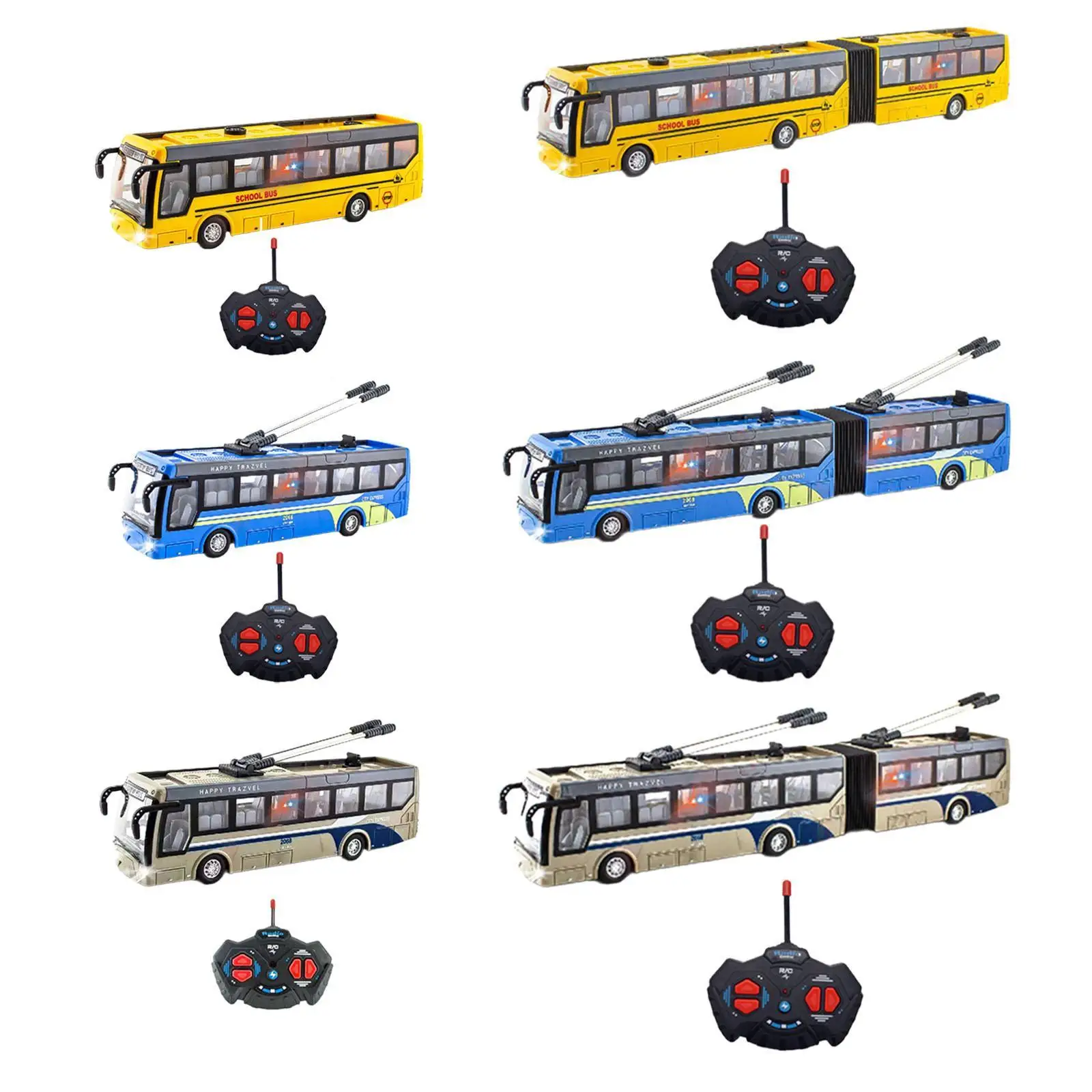 Play Bus 1:32 Масштаб Школьный автобус Игрушечный электронный грузовик