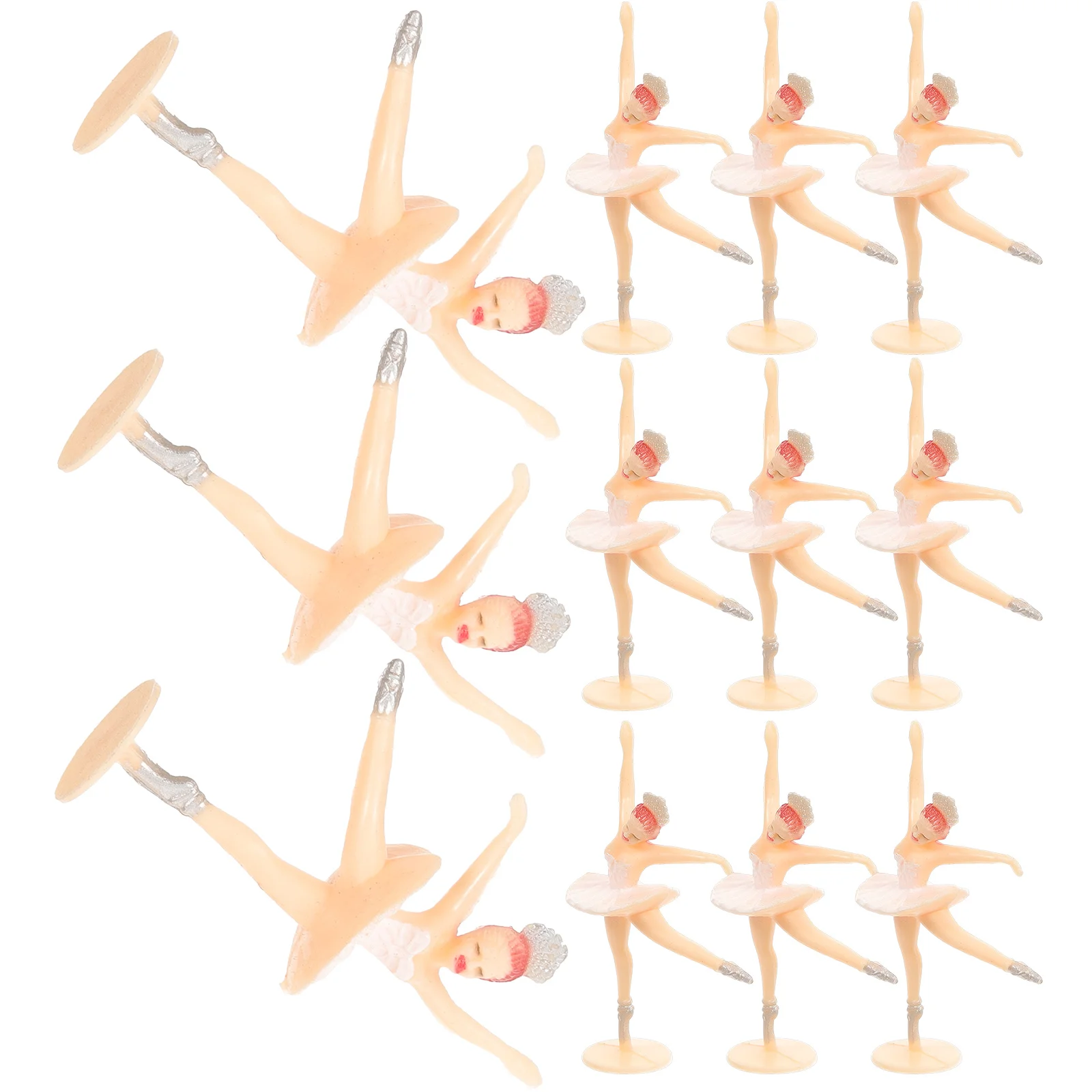 

12 Pcs Car Adornment Dancing Girl Statue Resin Ornaments Desktop Ballet Dancer Decor