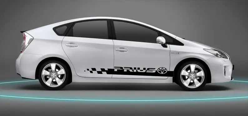 

Toyota PRIUS - 2 шт. виниловые наклейки с боковой полосой, графические наклейки с логотипом высокого качества!