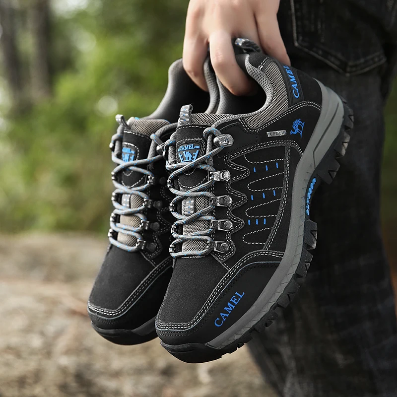 New Autumn And Winter Men's Outdoor Hiking  Breathable Anti-Skid And Wear-Resistant Mountain Climbing Motorcycle Shoes