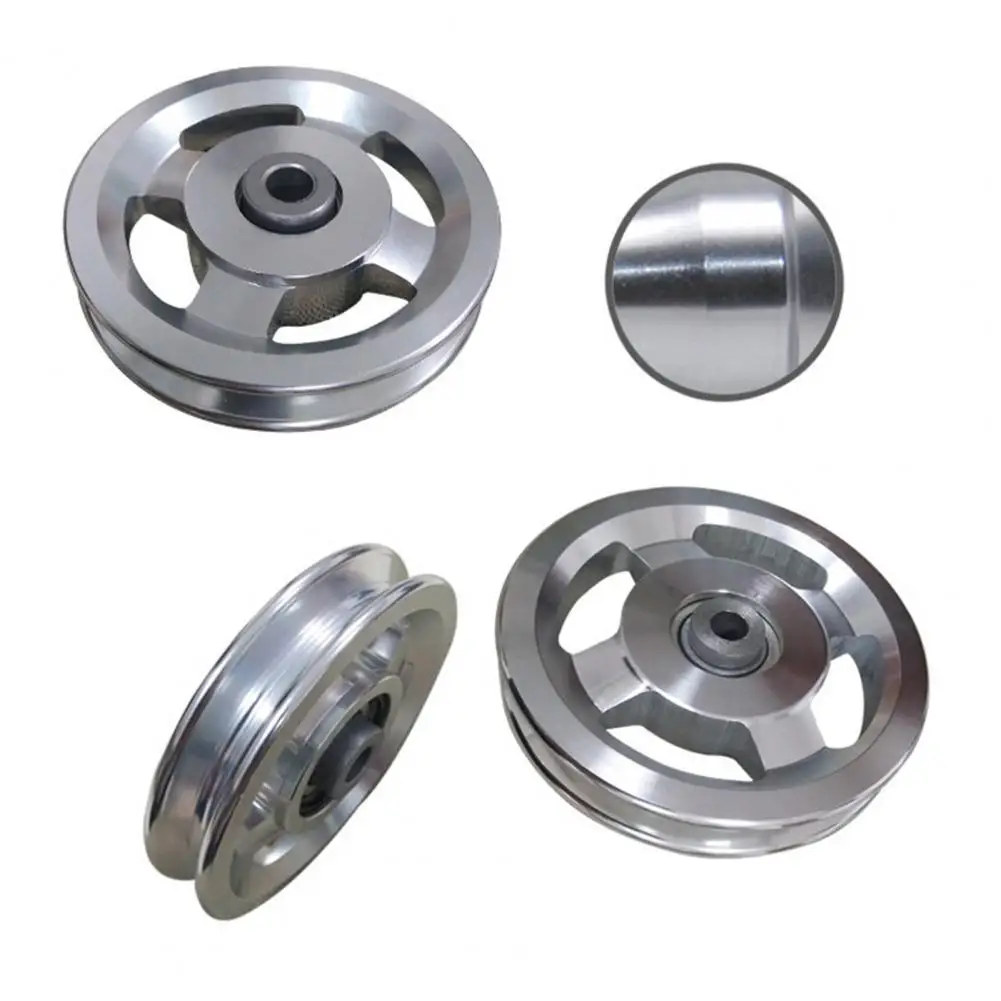 

Pulley Wheel Smooth Surface Easy to Replace Replacement Aluminium Alloy Bearing Sturdy Wheel for Outdoor Fitness Equipment