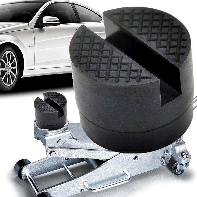 

Universal Floor Slotted Car Rubber Jack Pad Frame Protector Adapter Jacking Tool Pinch Weld Side Lifting Disk 2-3 Ton