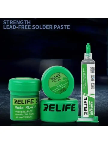Паяльная паста RELIFE Sn63/Pb67, 20/30/40 г, 183 градусов