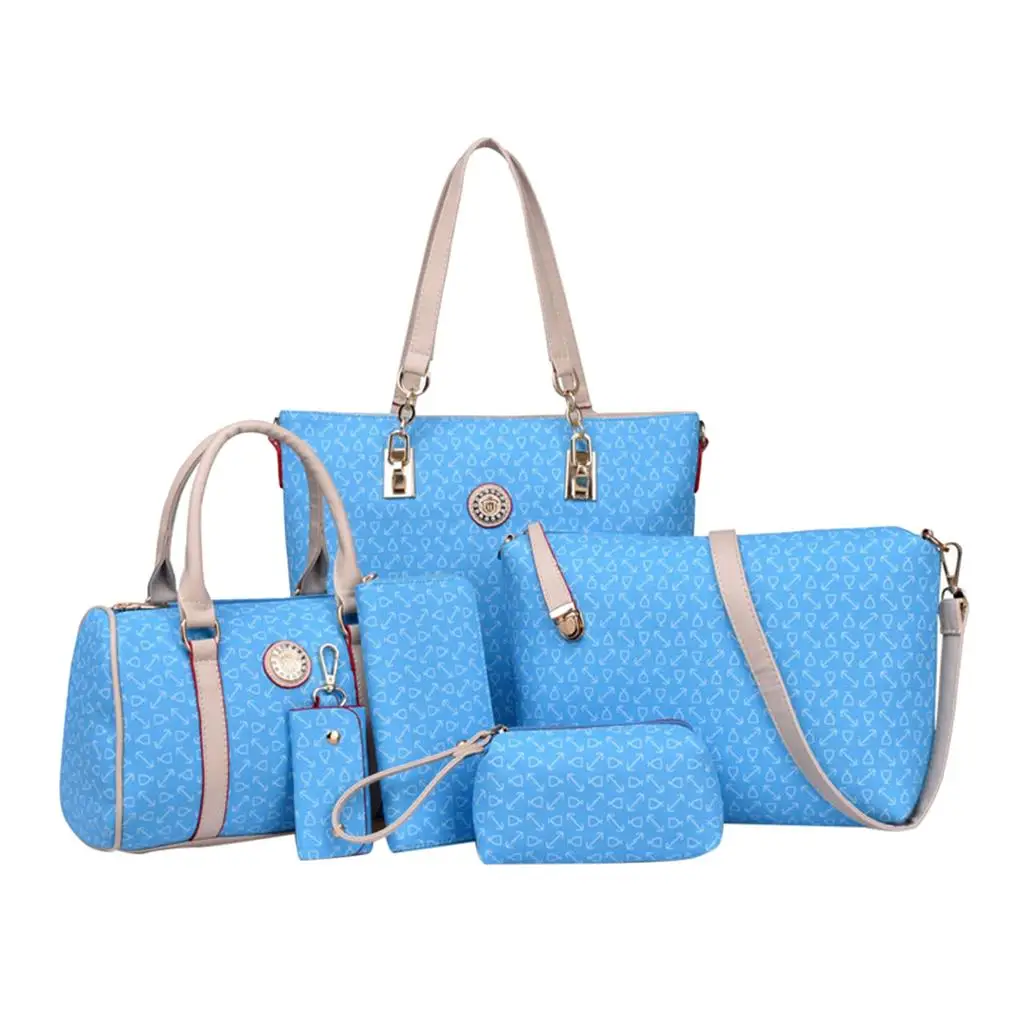 Модные 6 шт./компл. кожаные сумки набор через плечо для ключей