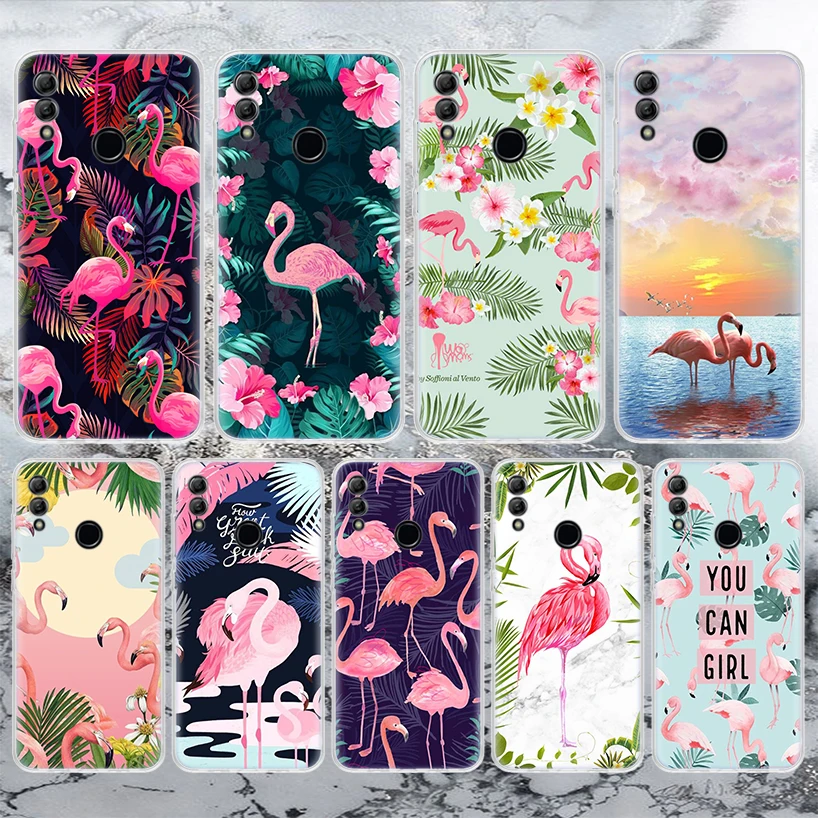 Pink Red Flamingo Soft Phone Case For Huawei Honor 10 Lite 9 8A 8X 8S 9X Pro P Smart Z Y5 Y6 Y7 2019 Y9S 20I 50 Shell Capa
