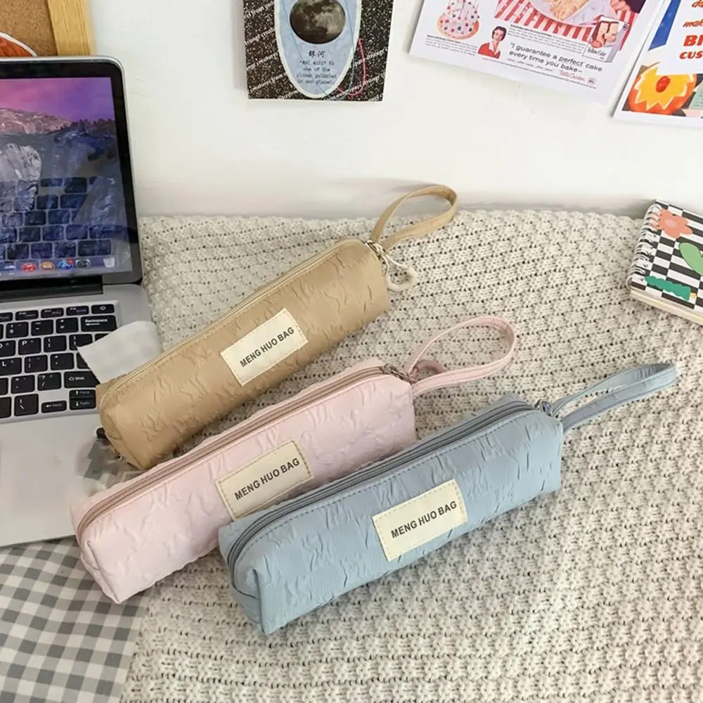 

Простой портативный милый чехол для карандашей, чехол для карандашей, однотонный чехол для ручки, школьные принадлежности, сумка для хранен...