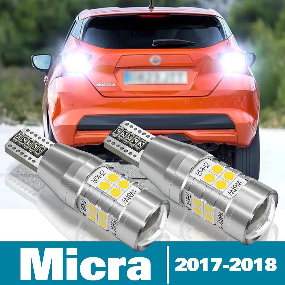 

2pcs LED Reverse Light For Nissan Micra Accessories 2017 2018 Backup Back up Lamp