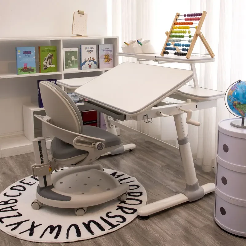 

Children's Study Table Elementary School Student Desk Home Writing Table Adjustable Study Table and Chair