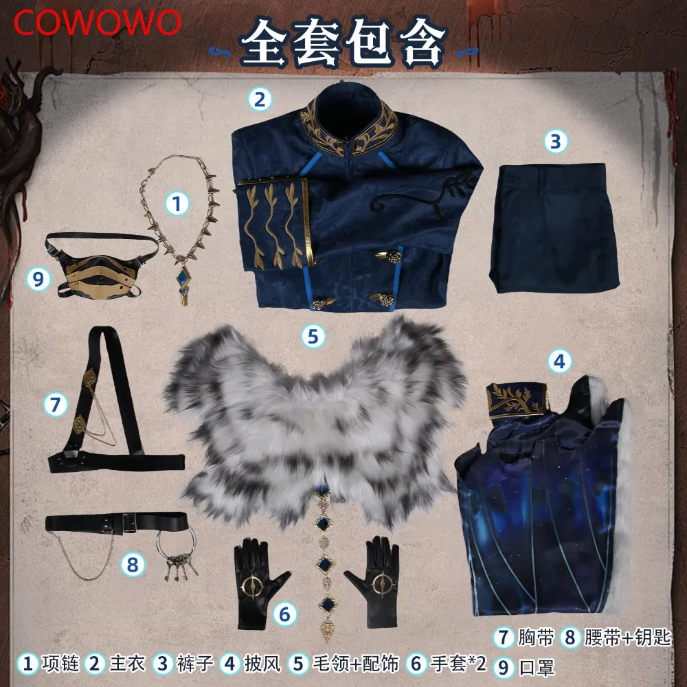 COWOWO Identity V Alva Lorenz Pustelnik Косплей Костюм Cos Game Аниме Вечеринка Униформа Хэллоуин