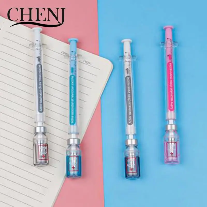 

1Pcs 0.5 mm Creative Novelty Syringe Peculiar Shape Cute Student Stationery School Office Supplies Gel Pen Color Random