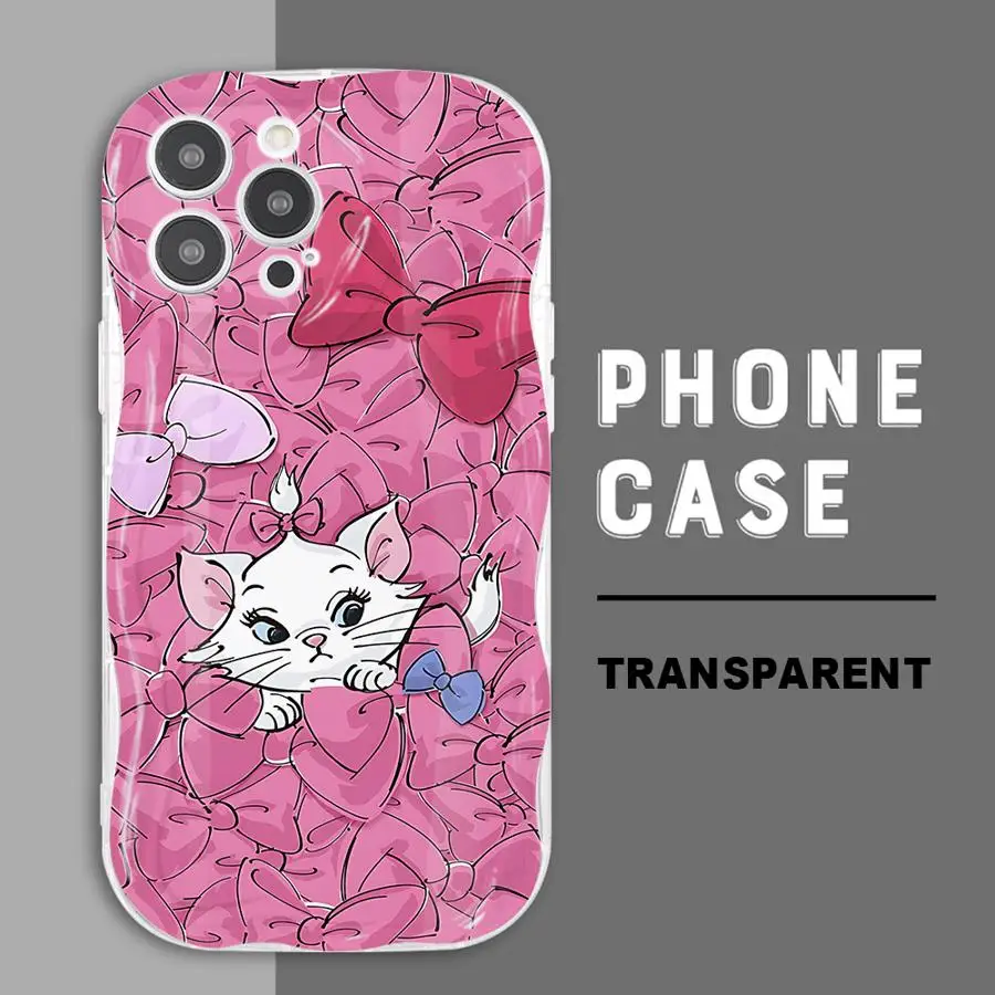 Disney Marie Cat Cute Phone Case for iPhone 13 Mini 8 7 14 Plus XR 15 16 ProMax SE XS Max 11 Pro 12 Silicone Soft Cover