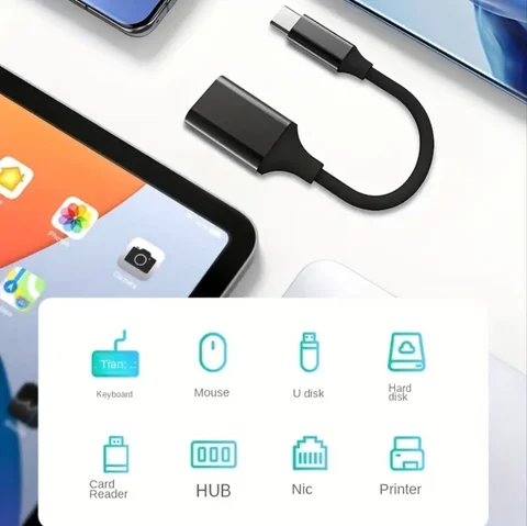 2 упаковки высокоскоростного разъема USB-C, кабель-адаптер USB 3.0 к Type-C OTG для смартфонов и планшетов, адаптер для телефона