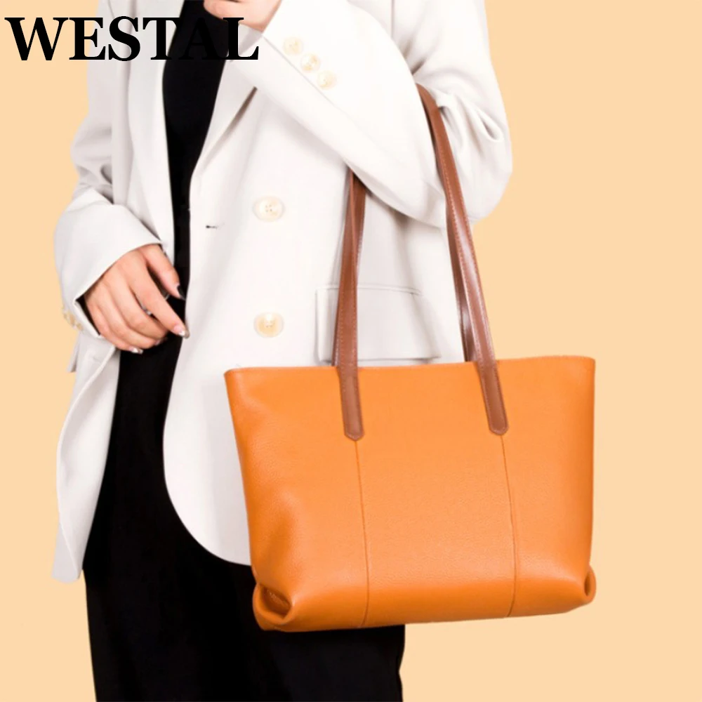 

WESTAL Women's Leather Handbags Shoulder Bags for Women Bag Genuine Leather Bolsa Feminina Designer Hand Bags Boho Bag Totes 496