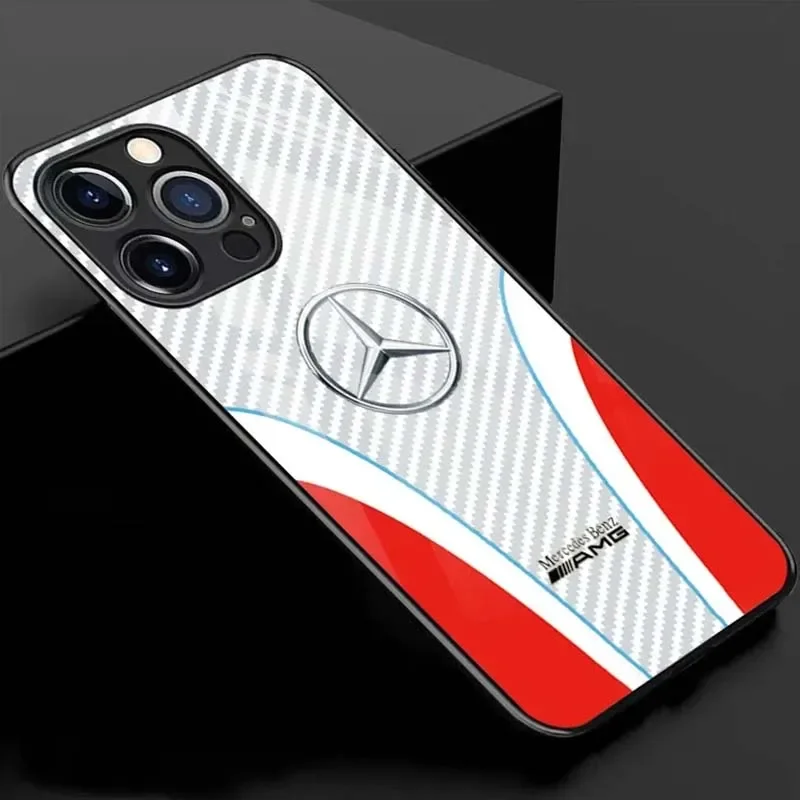 Разнообразный цветной модный чехол для телефона Mercedes Benz iPhone 15 Pro Max 16 14 12 13 Mini 11 Plus X