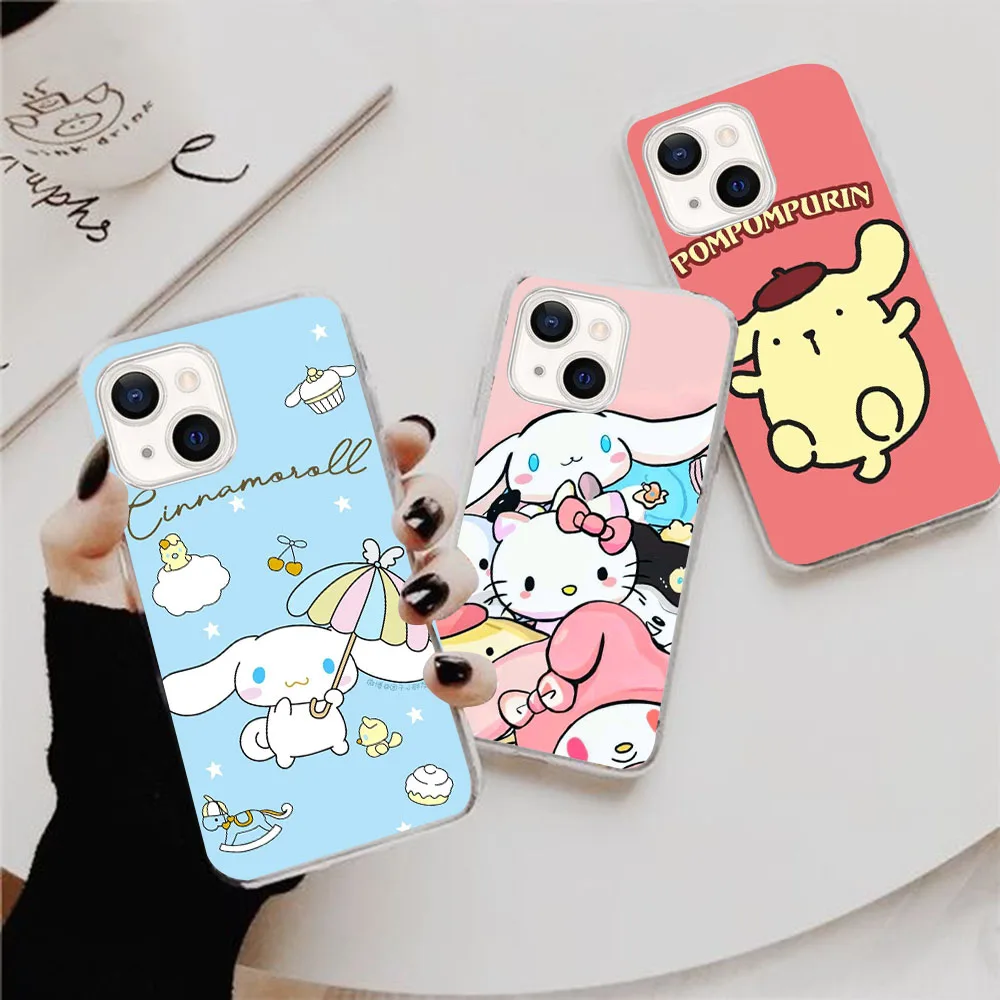 AU-14 Cinnamoroll Pompompurin Clear для Tecno Pova 2 3 4 Neo Camon 15 16 17 17P 18 18T 18P 18i 19 Premier Pro