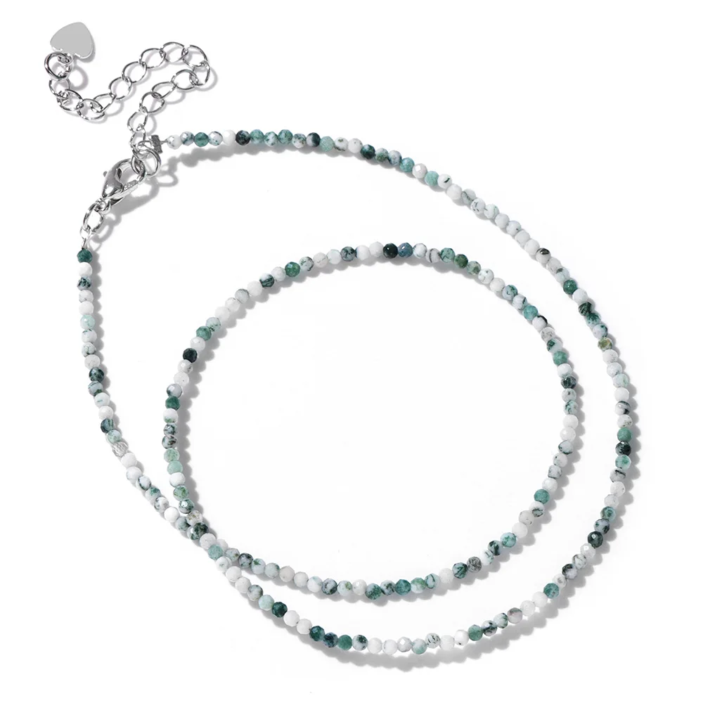 Ожерелье из красного розового камня с бусинами 2 мм маленький турмалиновый