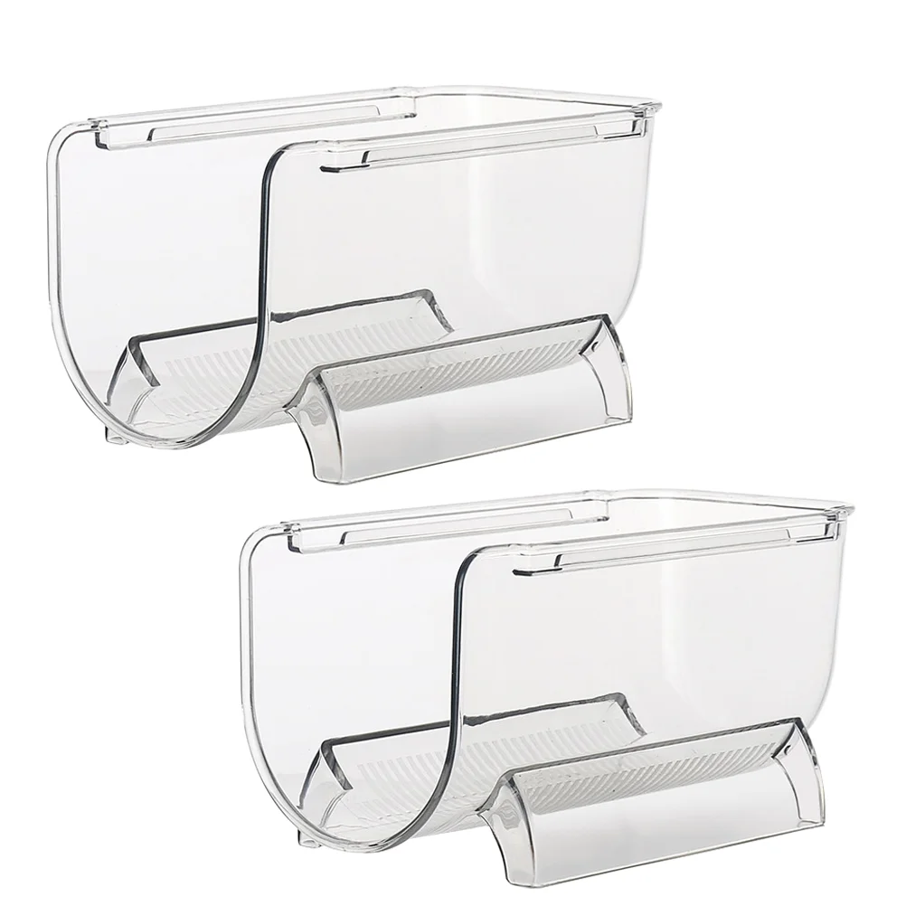 

2Pcs Stackable Racks Bottle Display Stand Fridge Organizer Storage Bin