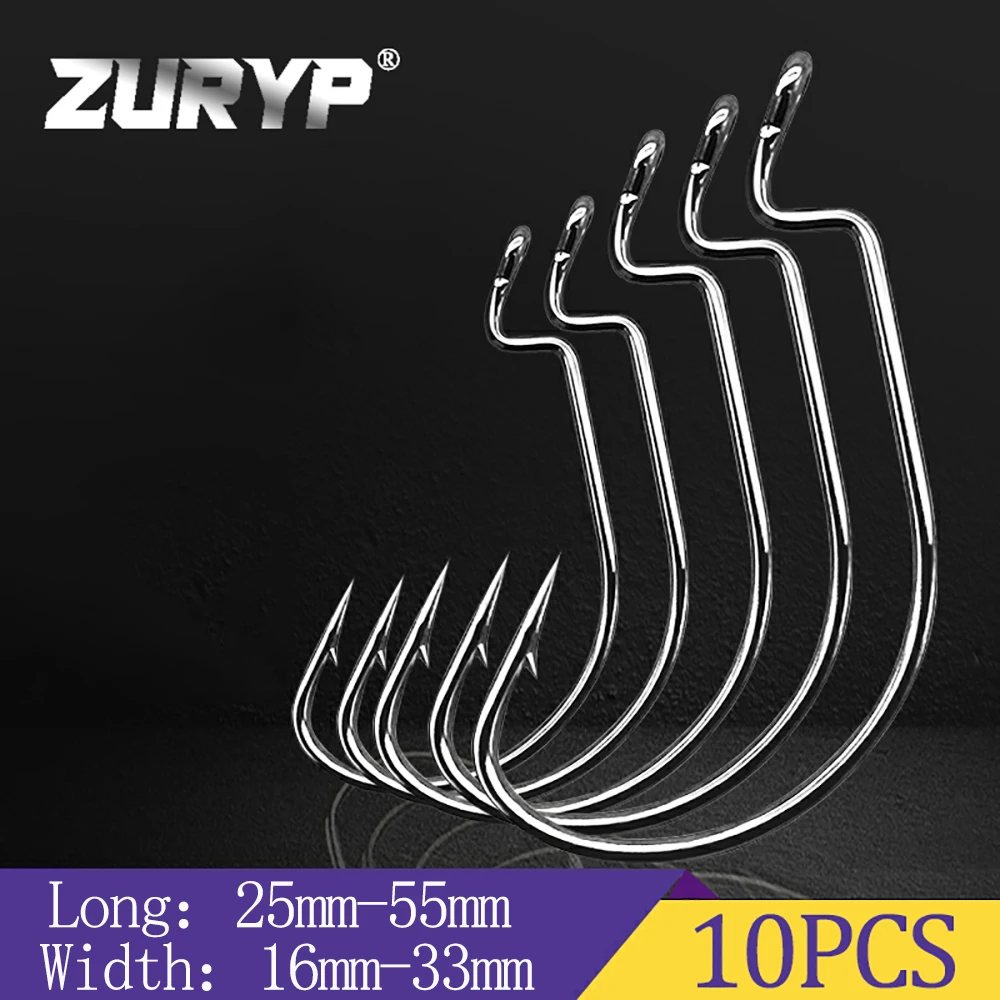 

10 шт., рыболовный крючок из углеродистой стали