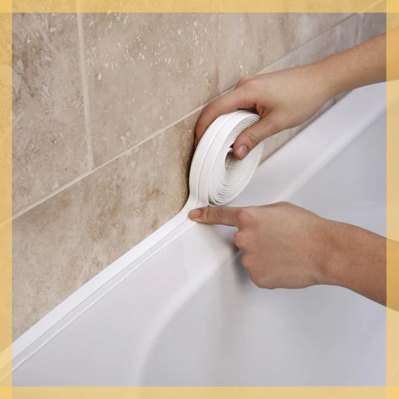 

NEW Bathroom Shower Sink Bath Sealing Strip Tape White PVC Self adhesive Waterproof Wall Sticker for Bathroom Kitchen