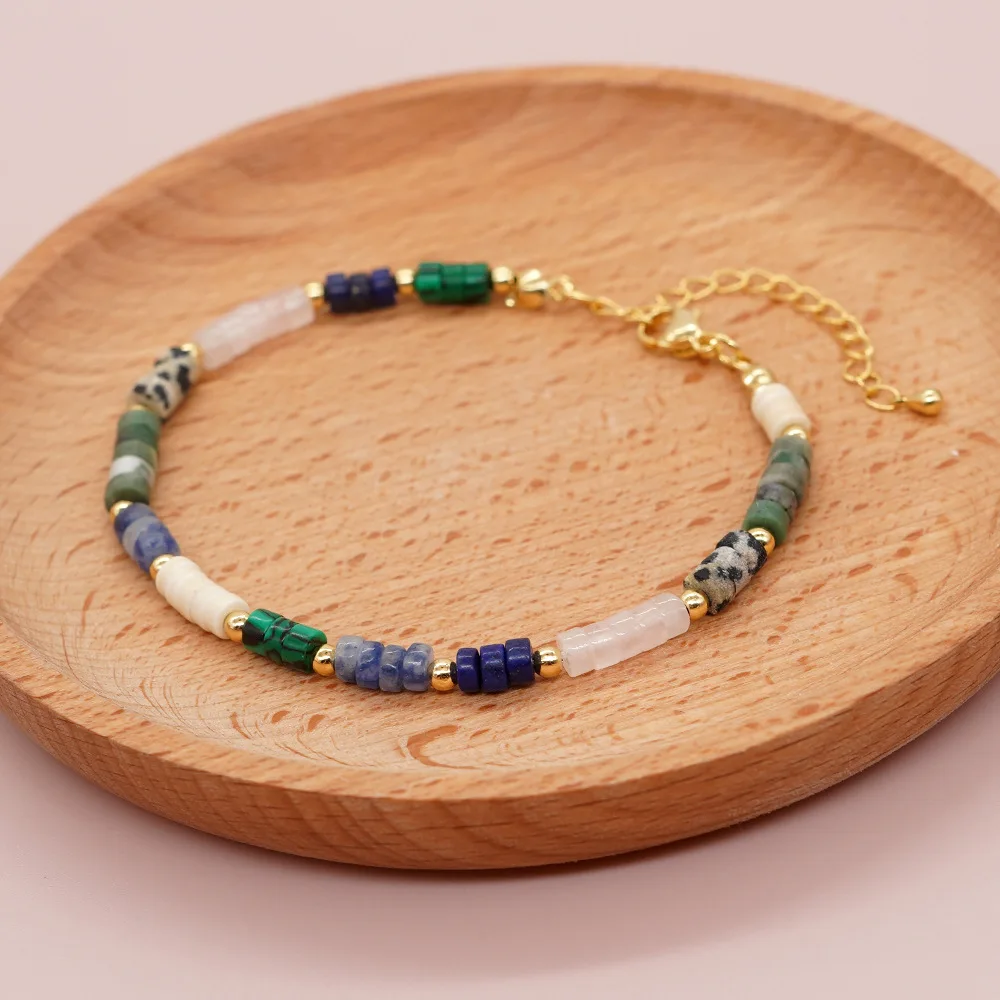 Женский этнический цилиндрический браслет в богемном ретро стиле с пряжкой из