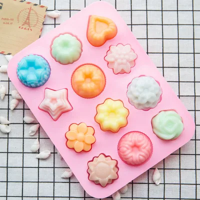 

Hot Sale Cake Baking Mould Silicone Soap Mold 3D Chocolate Supplies Baking Pan Tray Molds Candy Making Tool DIY Jelly 3D molds