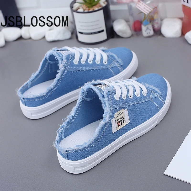 

New 2019 Spring Summer Women Canvas Shoes flat sneakers women casual shoes low upper lace up white shoes
