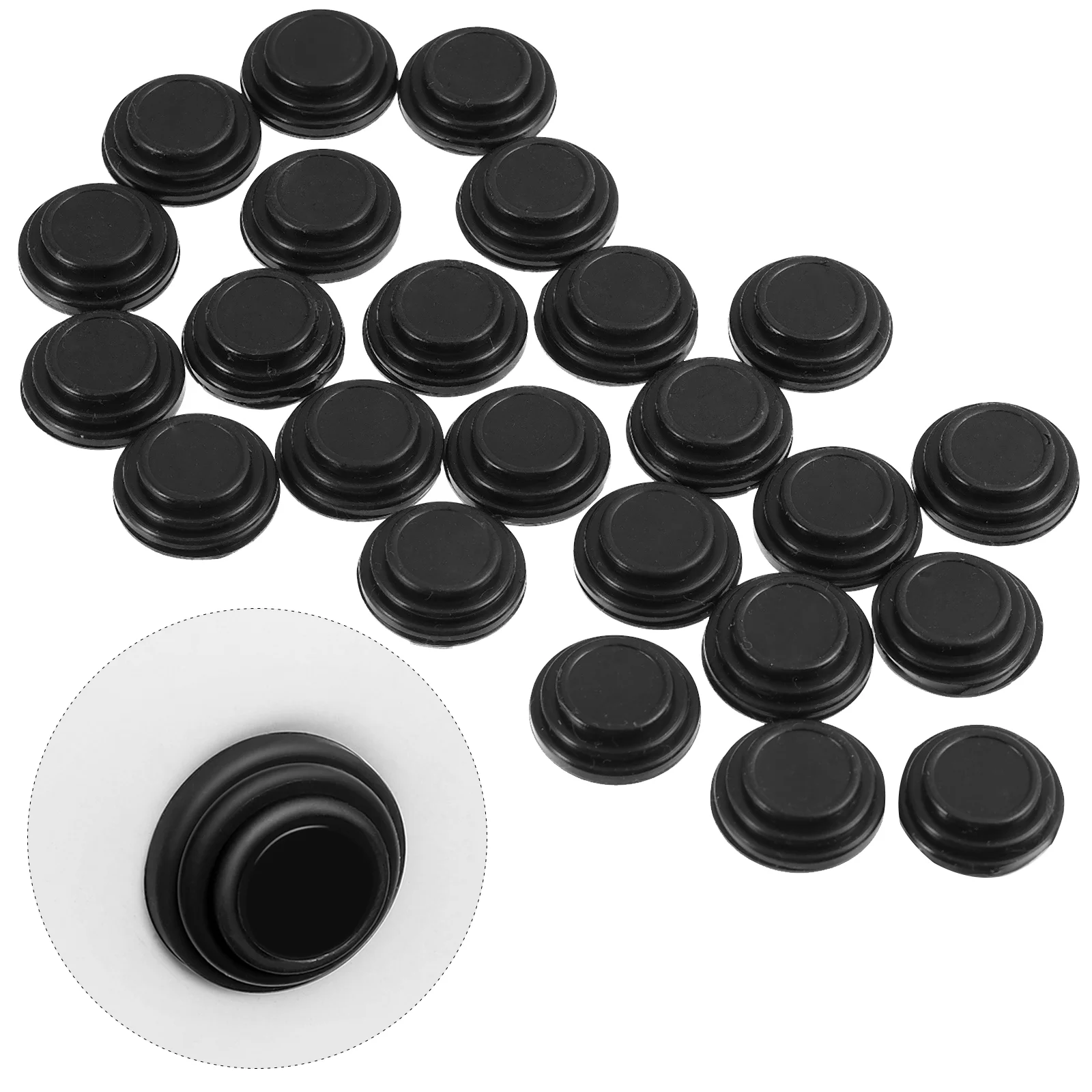 

24 Pcs Shock Absorbing Gasket Anti-collision Stickers Protection Seal Car Door Protective Pads Silica Gel Silicone Soundproof