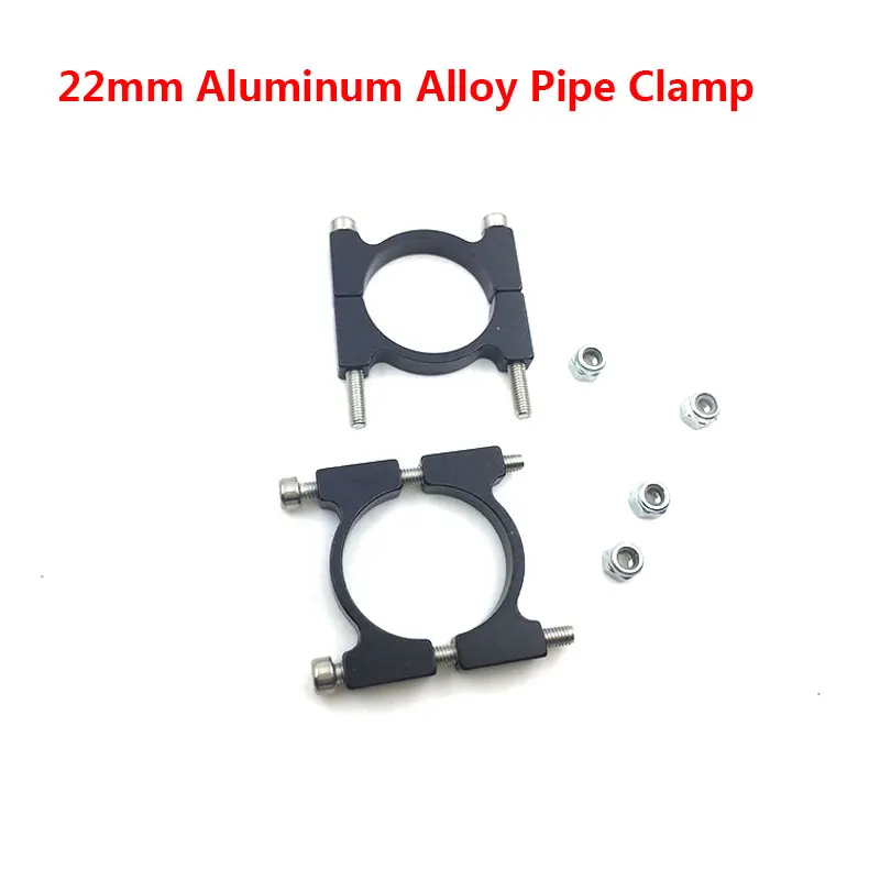 

2sets CNC Aluminum 8mm 10mm 12mm 16mm 20mm 22mm 25mm black Tube Clamp Motor Mount Fixture Clip Holder for Multi-axis Aircraft