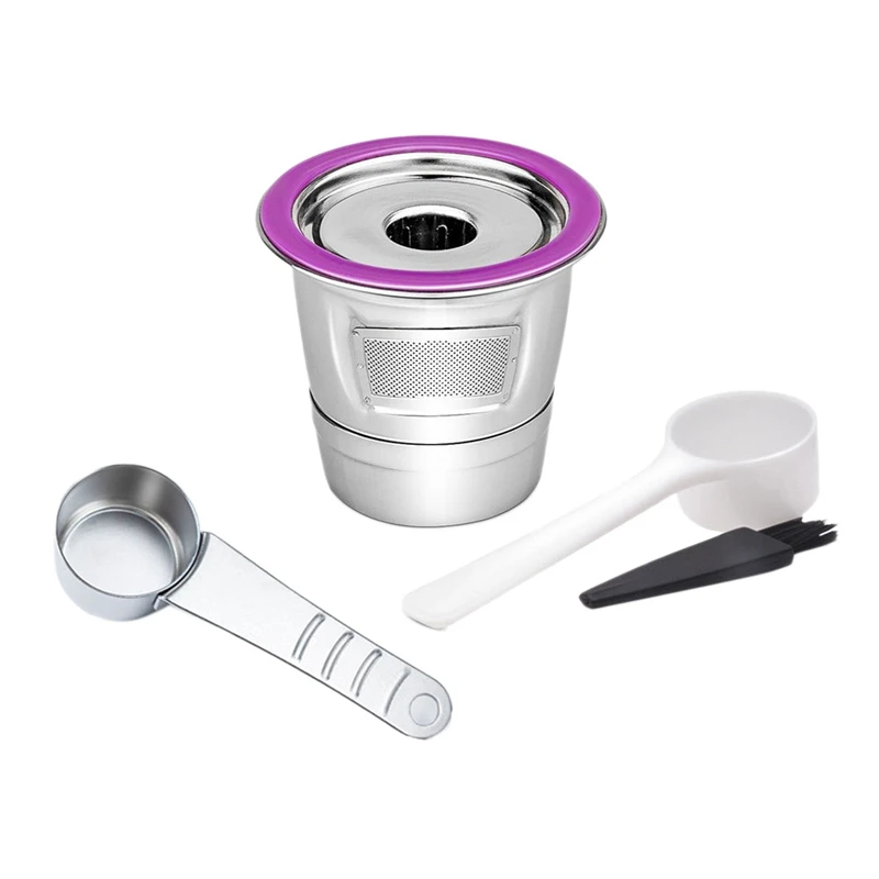 

RECAFIMIL Reusable K Cups With Spoon And Brush K Cup Coffee Pods Filters Universal Fit Refillable K Cups For Keurig