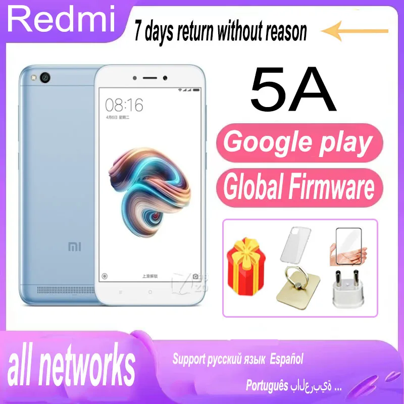 Najtaniej Sprzedaż Hurtowa Wersja Globalna Xiaomi Redmi 5A Smartphone Telefony Komórkowe Proste Rozmowy Telefony Komórkowe Odblokuj Androida