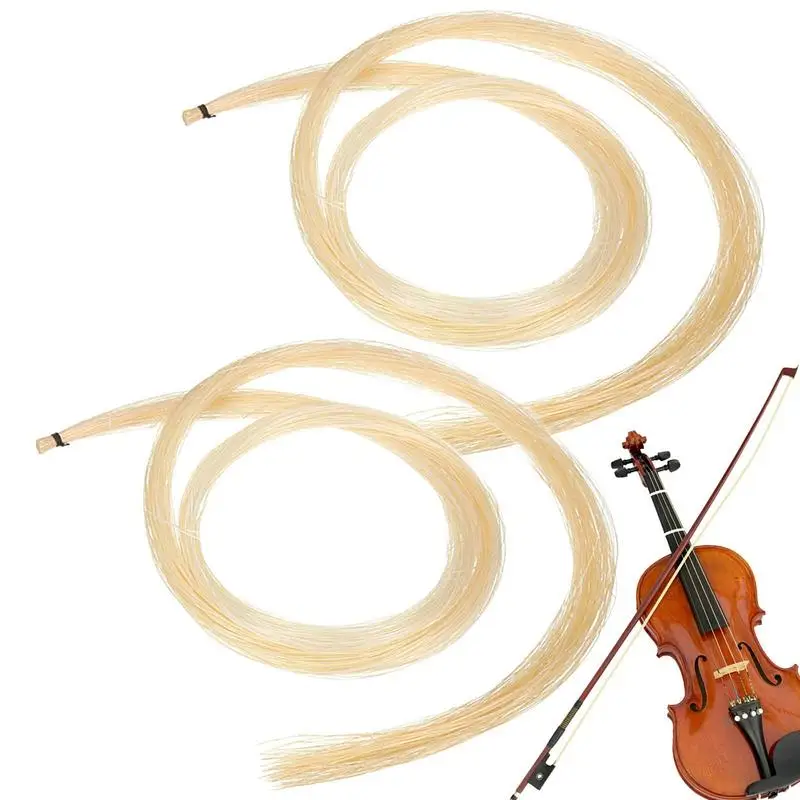 

Violin Bow Hair Replacement Violin Strings Suit White Horsehair Natural Sturdy Musical Bow Hair Violin Horse Hair For Cello Erhu