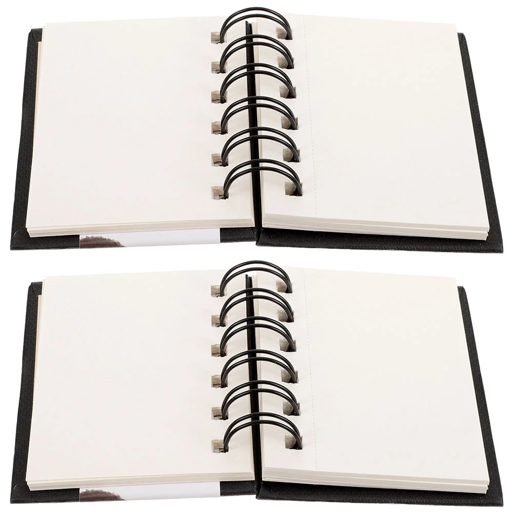 

2 Pcs Creation Sketchbook Painting Coil Watercolor Paper Books Drawing Student