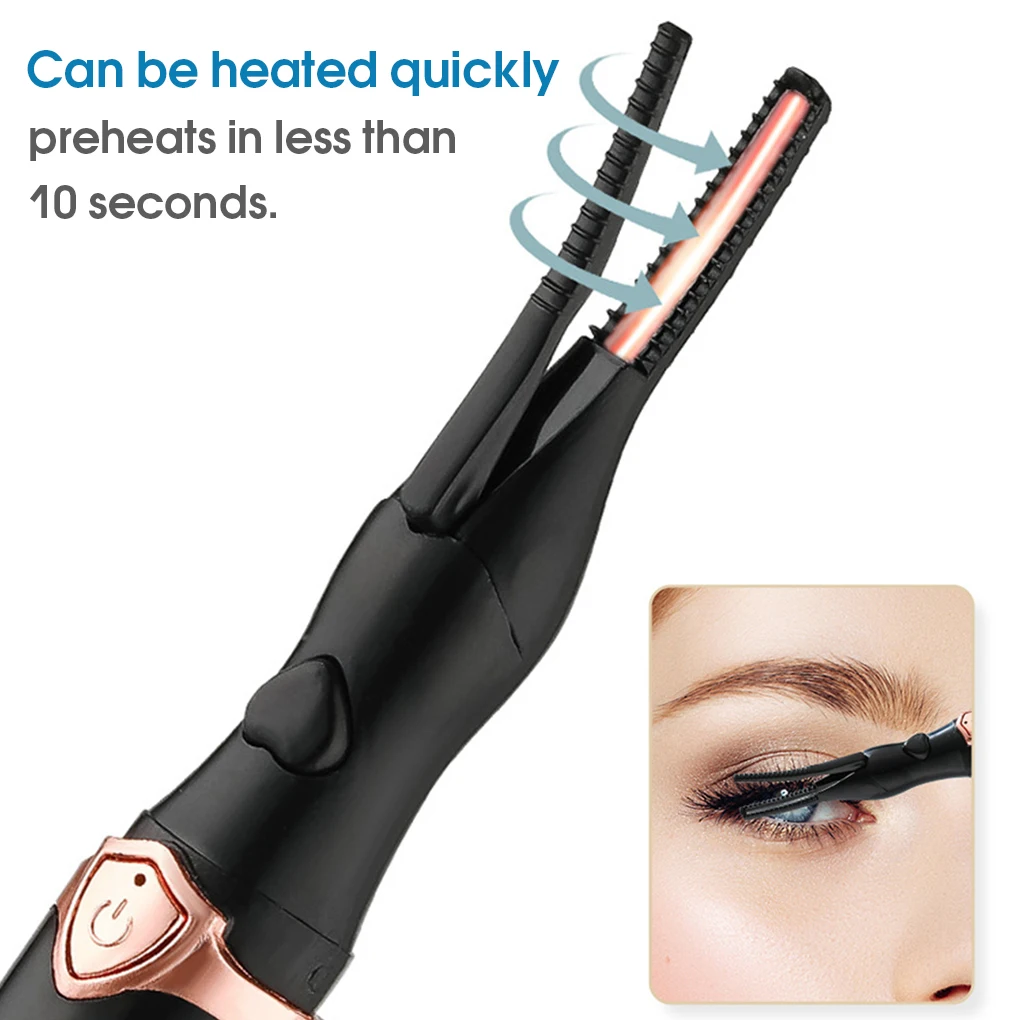 

Portable 3 Temperature Mode Heated Eyelashes Curling Tool Electronic USB Natural Fake Eye Lash Curler Beauty Supplies