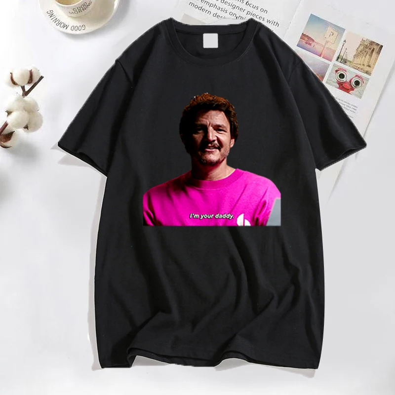 

Футболка мужская хлопковая с коротким рукавом и круглым вырезом, «Я ваш папа»