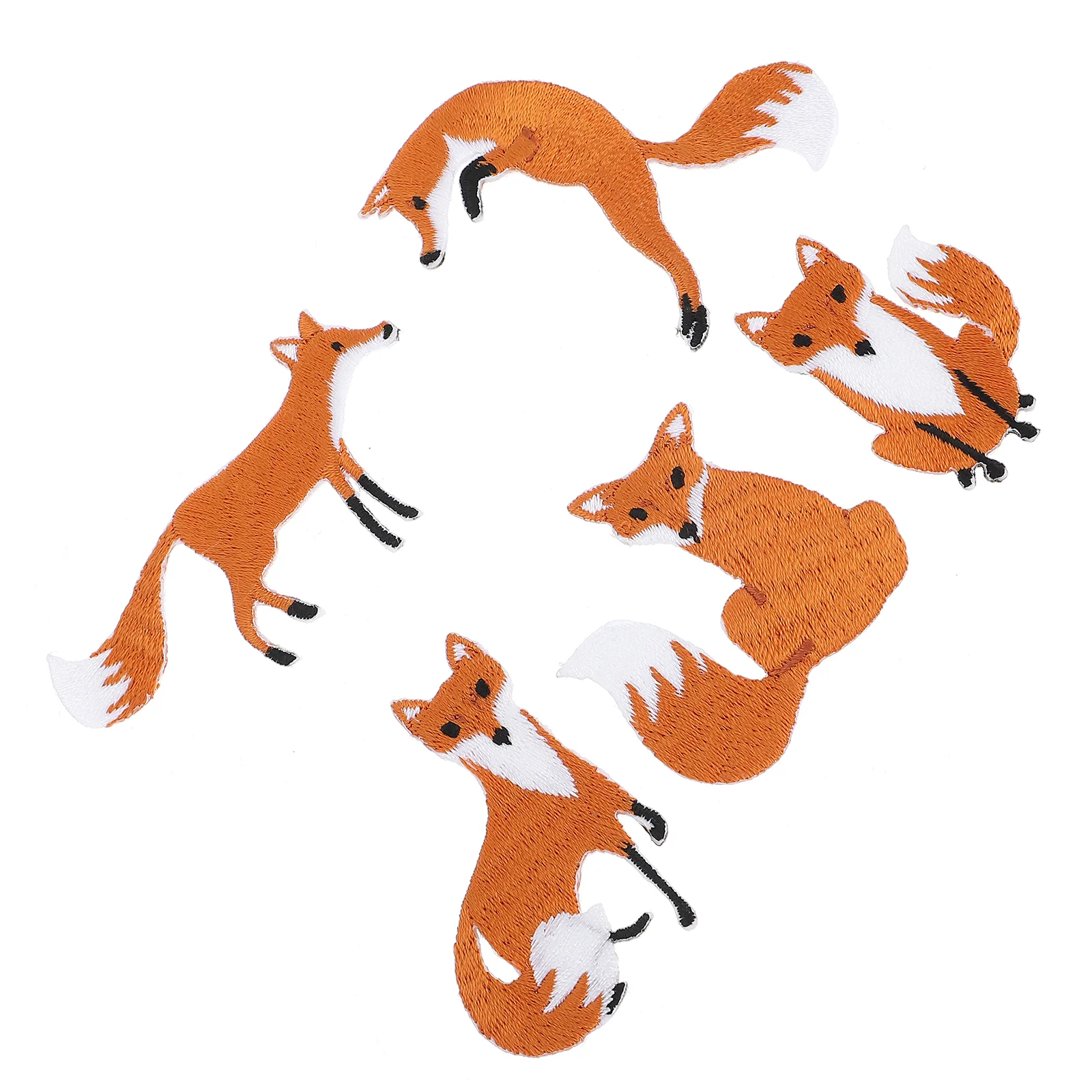 

Patch Embroidery Foxes Stickerstickers Hot Melt Pattern Press Shaped Shirt Decals Jeans Repair Cartoon Fox Garment Animal Sew