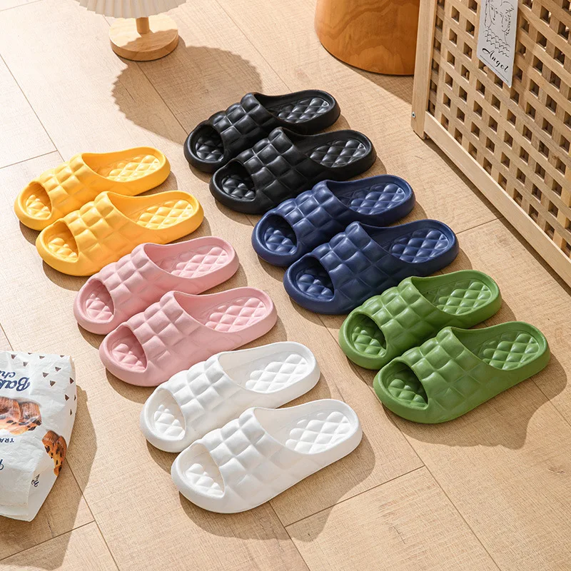 Fashion House Slippers for Women Summer Indoor Home Bathroom Anti-slip Shoes Slides Couples Men Summer Slipepr Cheap Wholesale