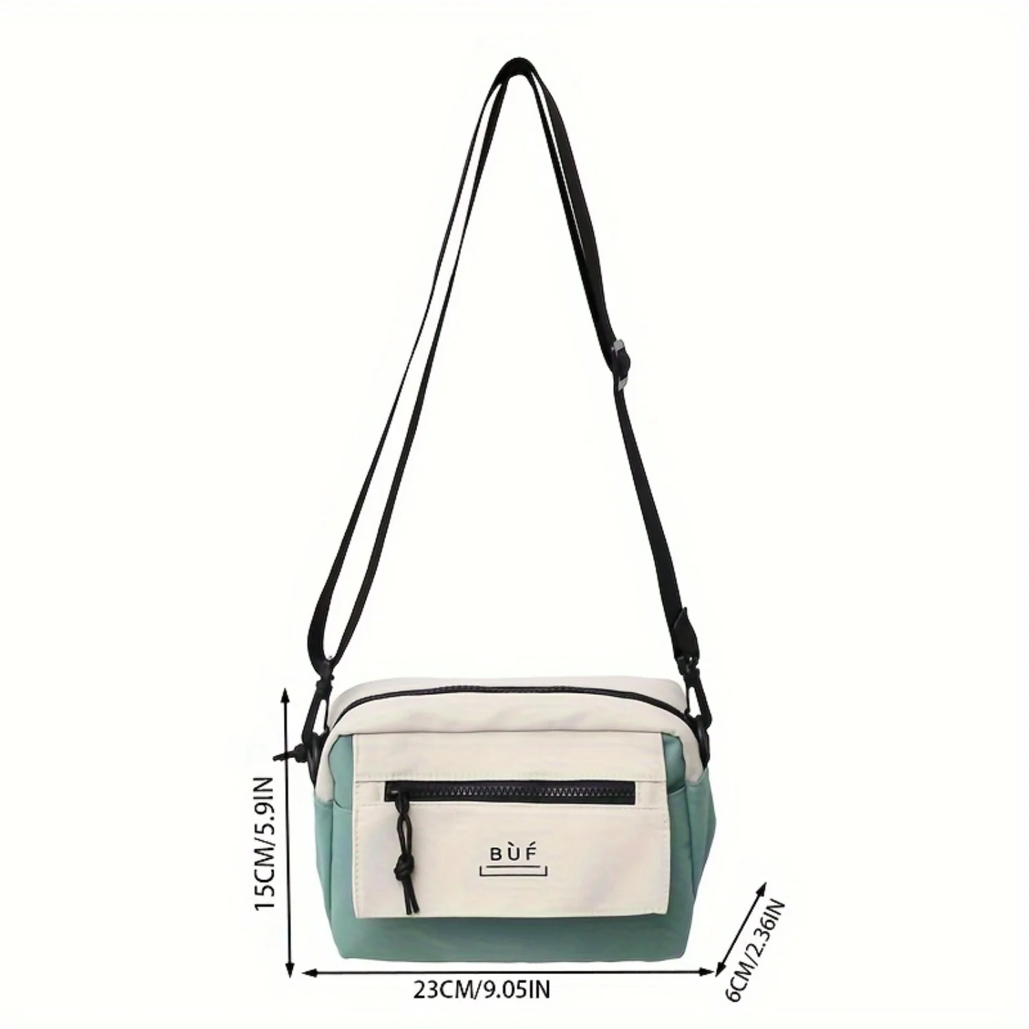 Минималистичная квадратная сумка через плечо с цветными блоками Женский