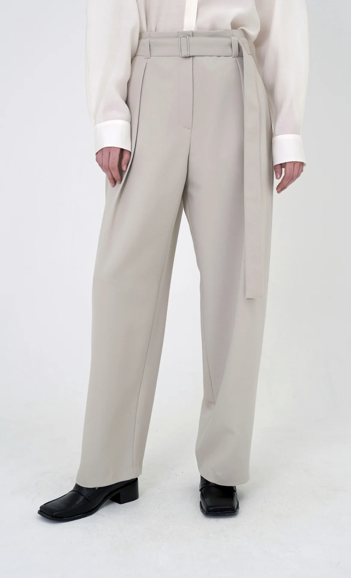 New Autumn Solid Color Trousers Women Loose High Waist Pleated Straight Casual Suit Pants