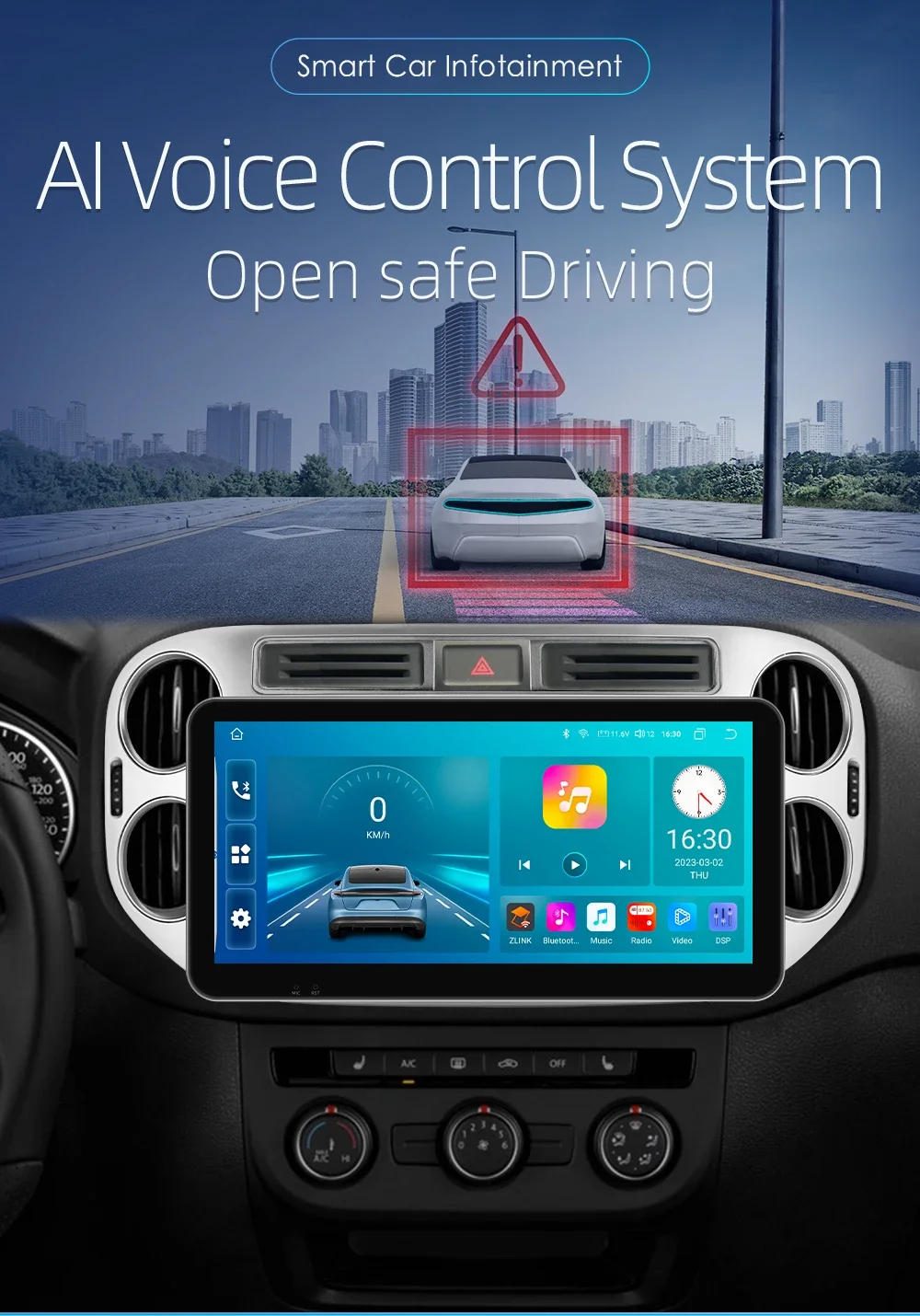 Автомагнитола для VW Volkswagen Tiguan 1 2006-2016 Android 12 Carplay 7862 мультимедийный видеоплеер