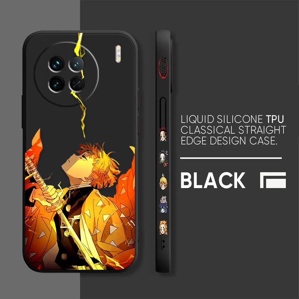 Japan Cartoon Demon Slayer Agatsuma Zenitsu Case For VIVO X21I X21S X23 X27 X30 X50 X60 X70 X80 X90 5G PRO PLUS Case Funda Shell