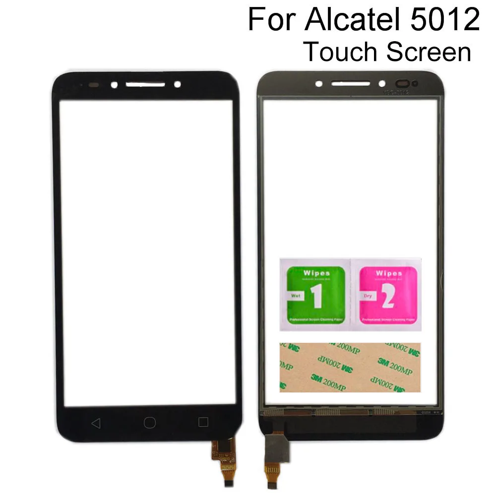 

Сенсорный экран для Alcatel One Touch Pixi 4 5012G OT5012 OT 5012, цифровой преобразователь для панели, сенсорные инструменты 3M, клейкие салфетки, сенсорный