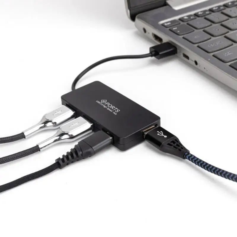 

Portable Aluminum Alloy 4 Ports Expander Universal Usb 2.0 Hub Usb Extension Multi Usb Splitter For Laptop Pc High Speed