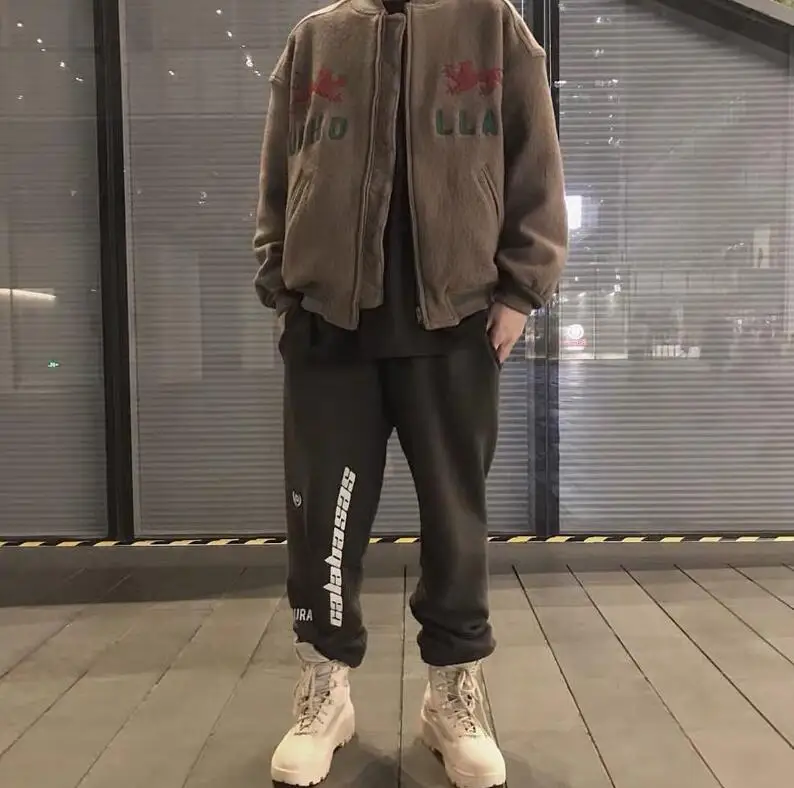 22SS Season 6 Fleece Varsity Jacket Men Women 1:1 High Quality Embroidered Heavy Vintage Calabasas Fabric Leopard Coats Jacket