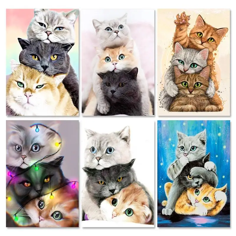 

Gatyztory Frame Diy Painting By Numbers Kits Cat Picture Wall Art Handpainted Oil Painting On Canvas For Home Decors Artwork