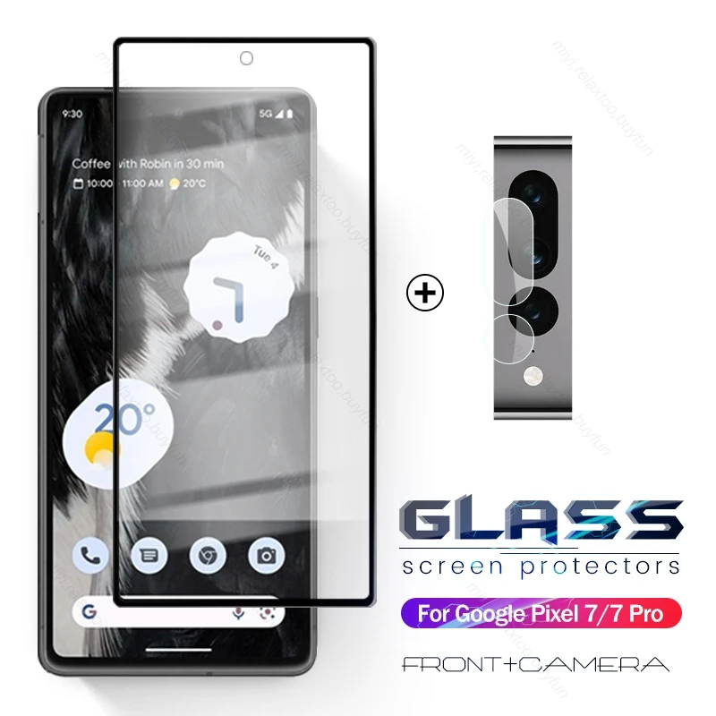 2-In-1 9D Curved Camera Lens Screen Protector Tempered Glass Film For Google Pixel 7 Pro 5G Protective Glass On Googe Pixel7 Pro