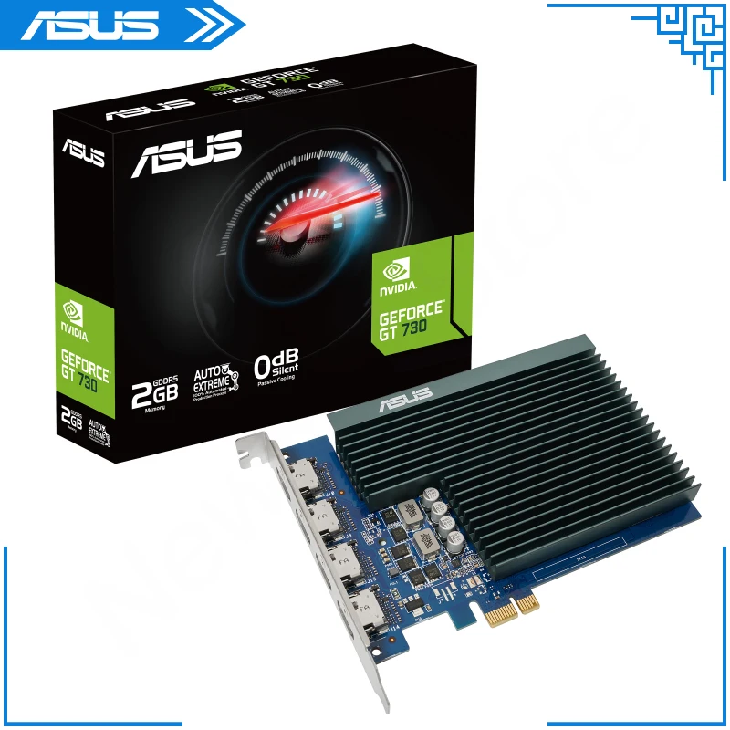 

Asus GT730-4H-SL-2GD5 GeForce® GT 730 2GB GDDR5 PCI Express 2.0 148x105x18mm Graphics Video Card