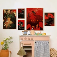 anime devilman crybaby movie posters kraft paper vintage poster wall art painting study vintage decorative painting