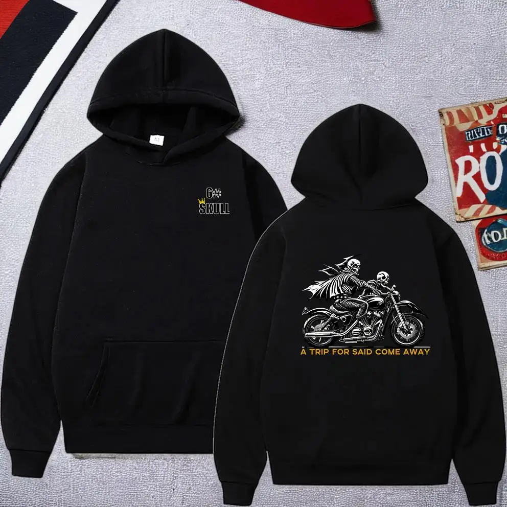 Толстовка мужская с принтом черепа Свободный свитшот уличный пуловер в стиле