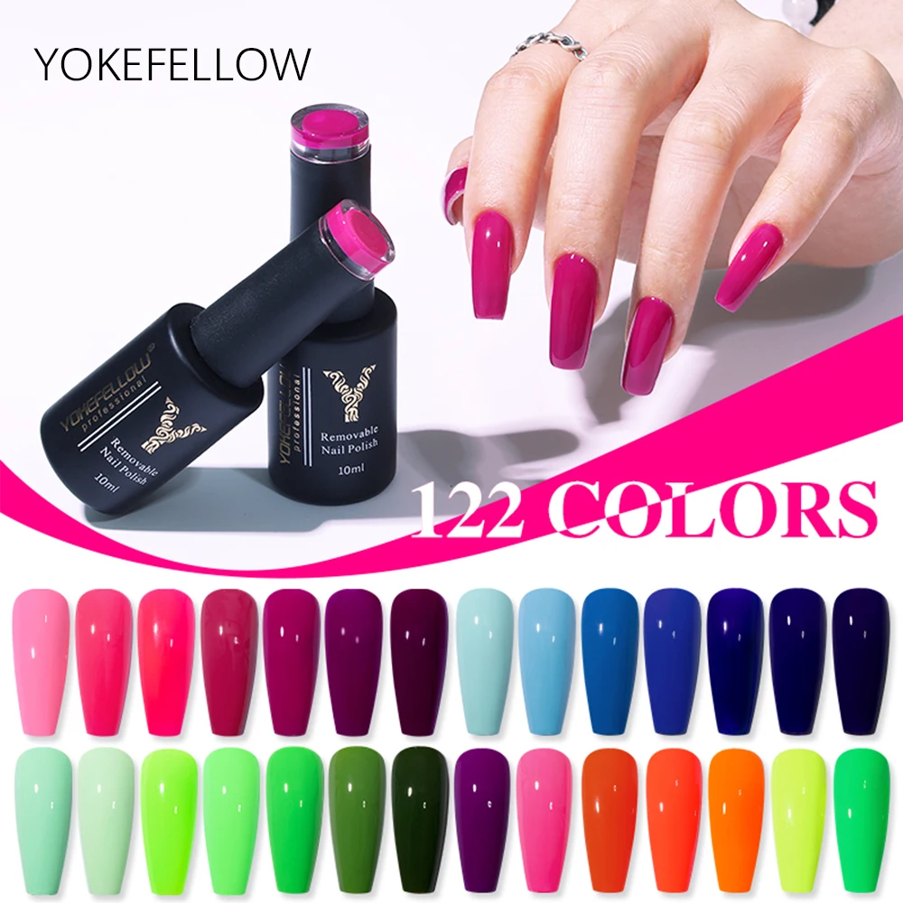 

YOKE FELLOW 10ml Nail Gel Polish Neon Fluorescent Color Series Yellow Green UV LED Nail Lacquer Varnish Soak Off Nail Art DIY